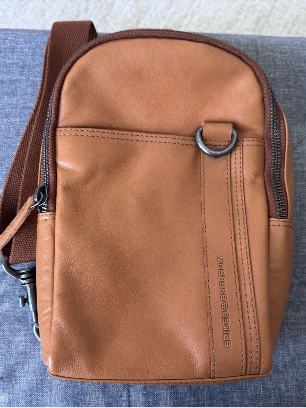 Spikes & Sparrow Tan Leather Sling Bag